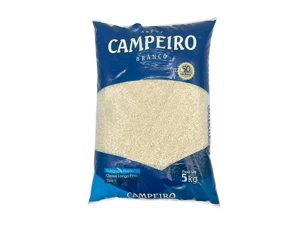 ARROZ BRANCO TIPO 1 CAMPEIRO 5 KG (FDO 6 PCT)